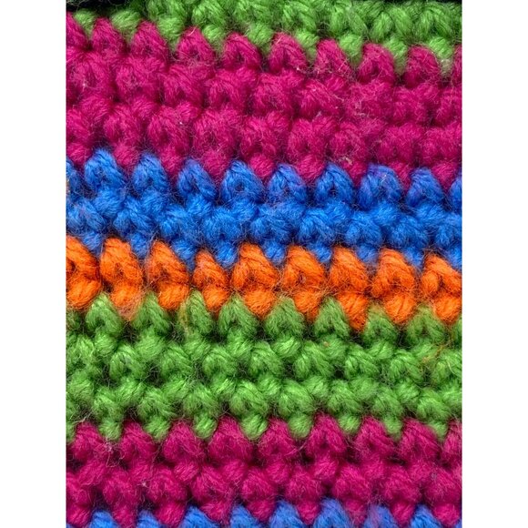 Hand knitted 17" plush alien Pride Rainbow body with horns - Picture 4 of 12